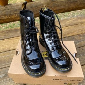 Dr. Marten Size 9 Black Patent Boots